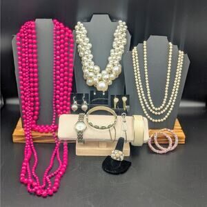 Pearls & Pink Color Pop Curated Jewelry Collection — 11 Pieces lot